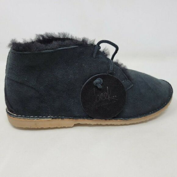 AMPUTEE RIGHT BOOT ONLY BEEK PENGUIN SUEDE SHEARLING LINED BOOTIE BLACK SIZE 6 - Picture 1 of 6